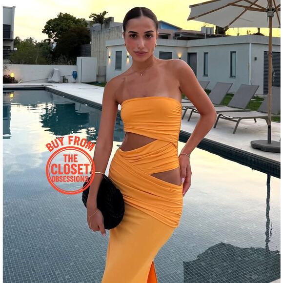 ZARA BLOGGER FAVE!!! Strapless Fitted Long Dress NWT LAST ONE!!! - Picture 1 of 16
